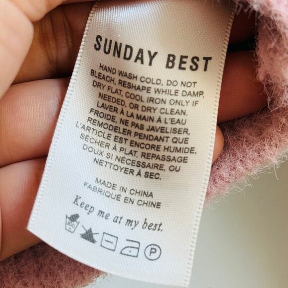 Aritzia Cropped‎ Sweate Sunday Best Reese Cardigan Size 2XS Furry Cozy - Picture 7 of 7